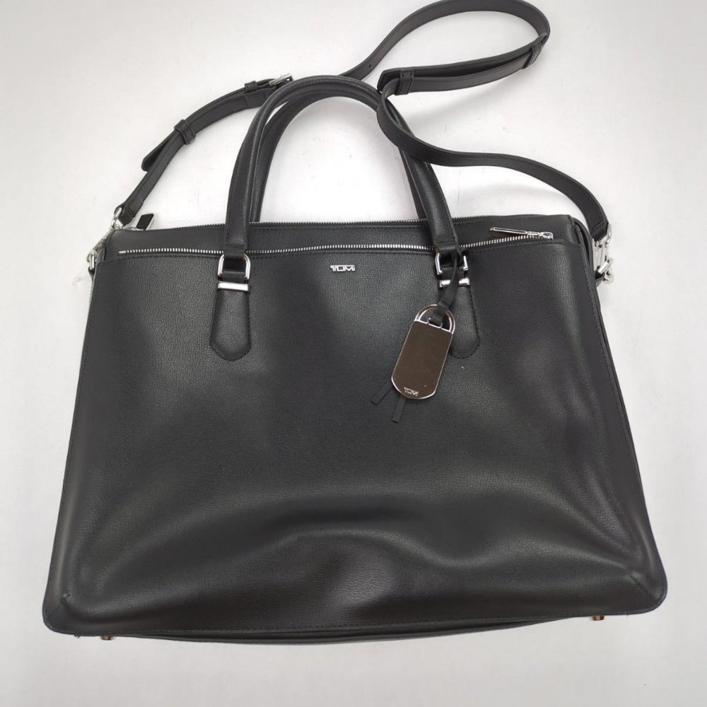 [SOLD] USED 1x TUMI Stanton Nia Commuter Briefcase Black Leather Laptop Bag